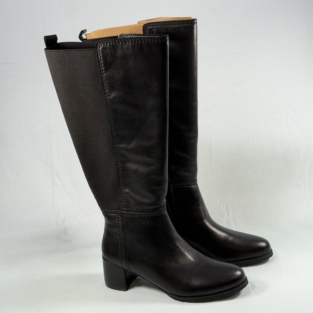 Naturalizer Size-7M‎ Women's Brent Wide Calf Knee High Boot Black $285